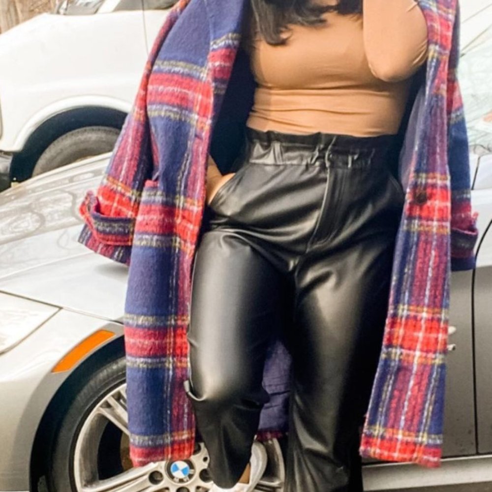 Old Navy Plaid Wool Coat